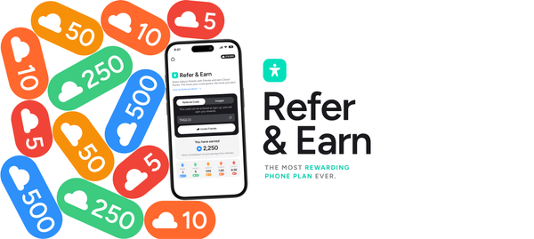Refer & Earn. The most rewarding phone plan ever.